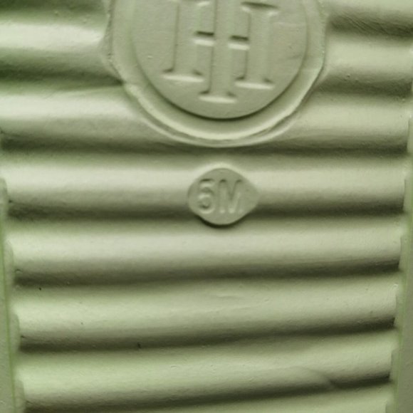 Tommy Hilfiger Womens Sandal Green Slide Wide Strap Molded Footbed Flat Heel 5 - Picture 9 of 9